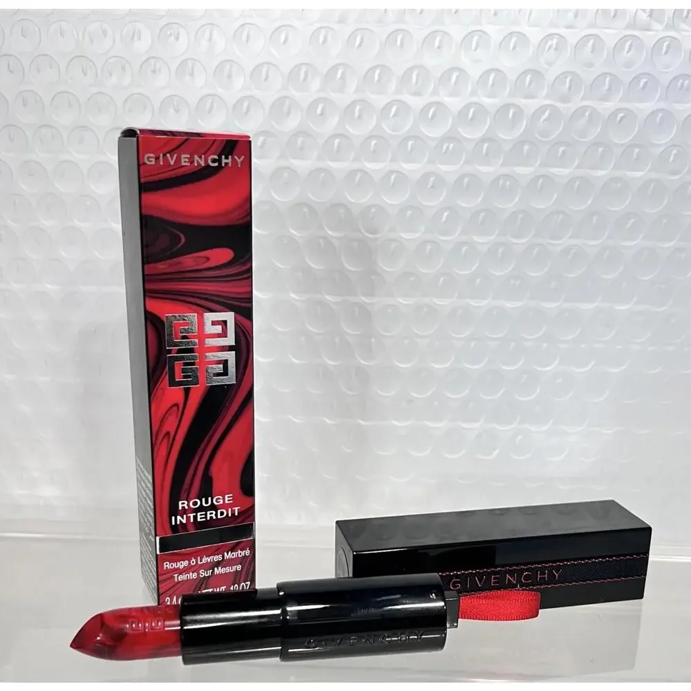 Givenchy Rouge Interdit #25‎ Revelateur Ltd. Ed. Marble Lipstick (Red) NIB